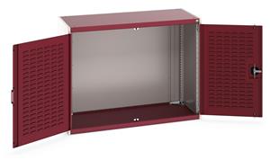 40022014.** cubio cupboard with louvre doors. WxDxH: 1300x650x1000mm. RAL 7035/5010 or selected